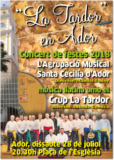 cartell anunciador del concert de Festes 2018