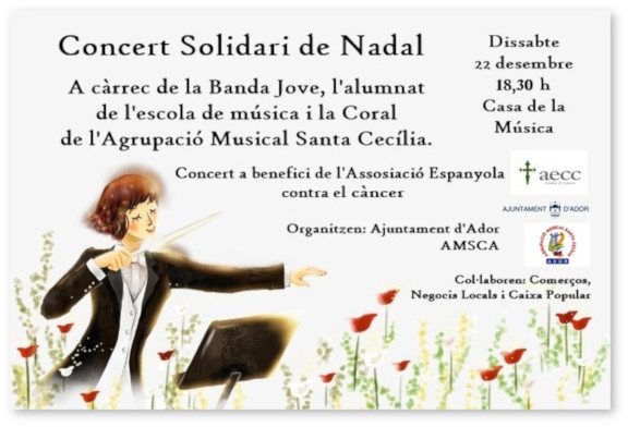 cartell anunciador del concert solidari