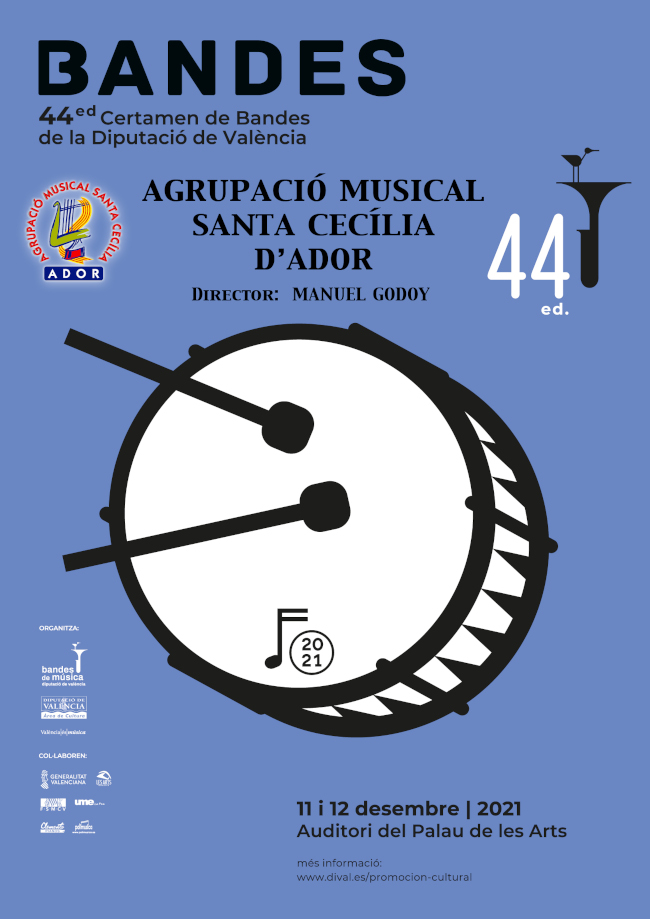 Cartell anunciador del concert del 44é Certamen de la Diputació Provincial de València