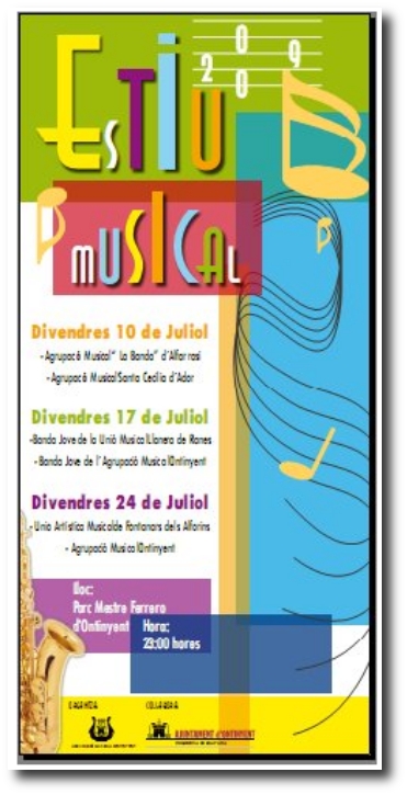 cartell anunciador concerts programats