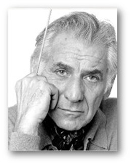 fotografia del primer pla de Leonard Bernstein