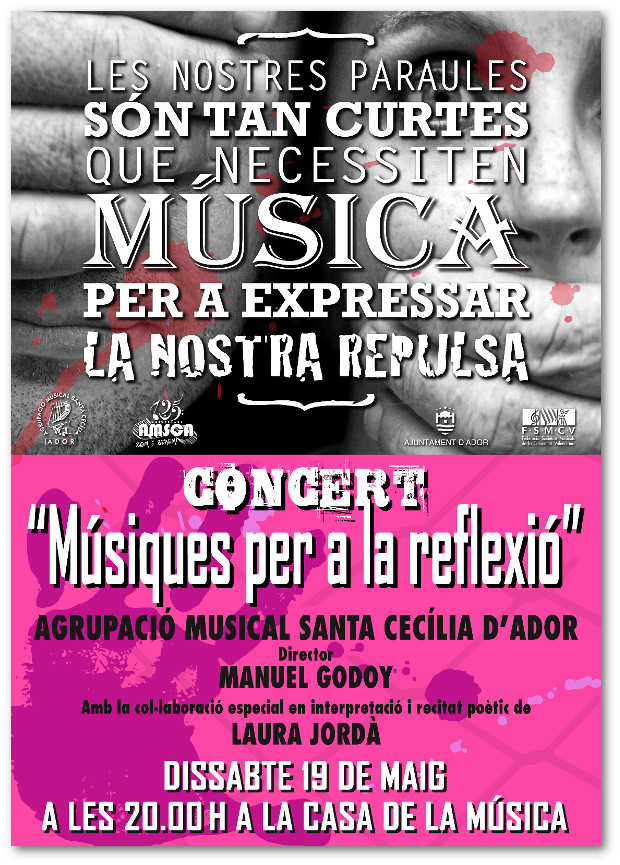 composició gràfica de la portada del programa de mà del concert de Músiques per a la reflexió