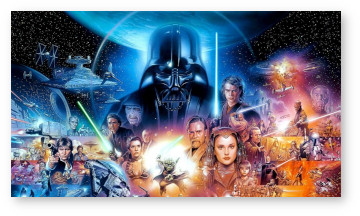 cartell composat amb personatge de la saga Star Wars