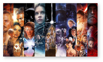 cartell composat amb personatge de la saga Star Wars