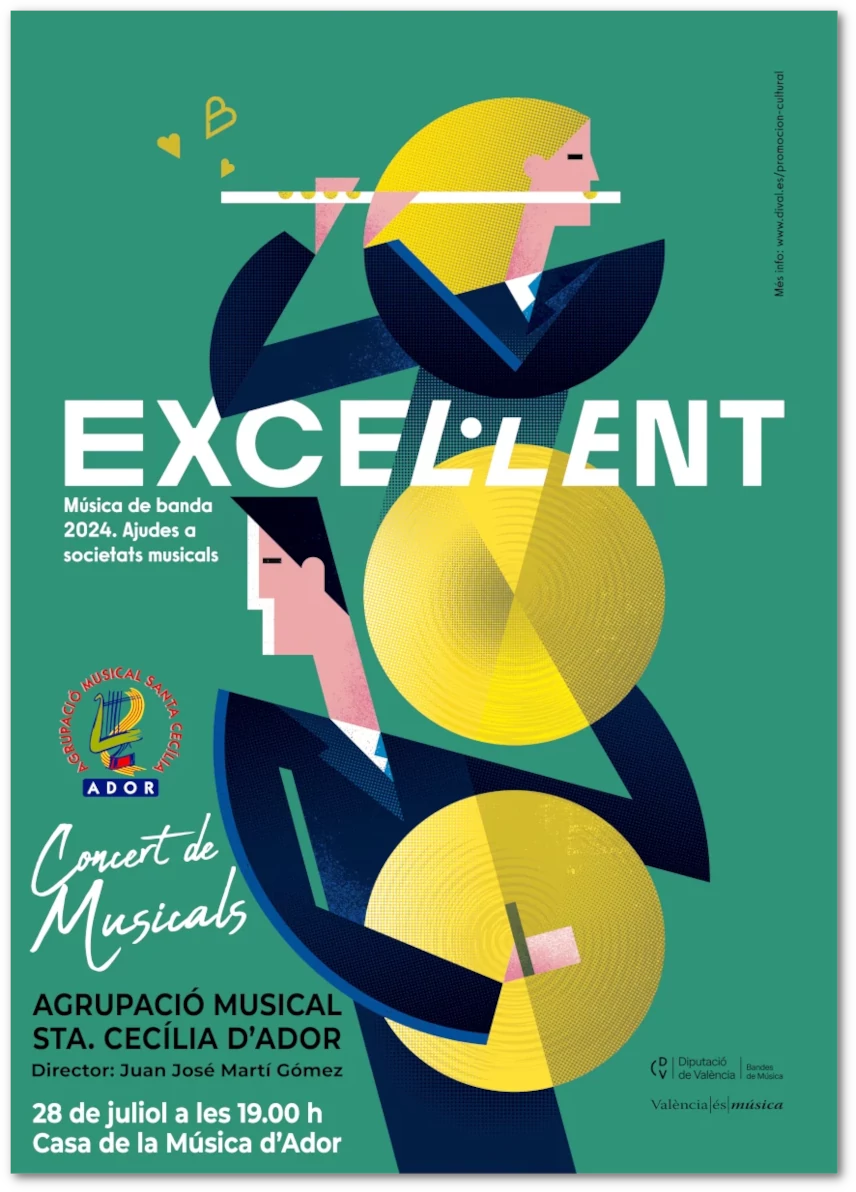 Cartell  del Concert de la banda Amsca, campanya Excel·lent 2024