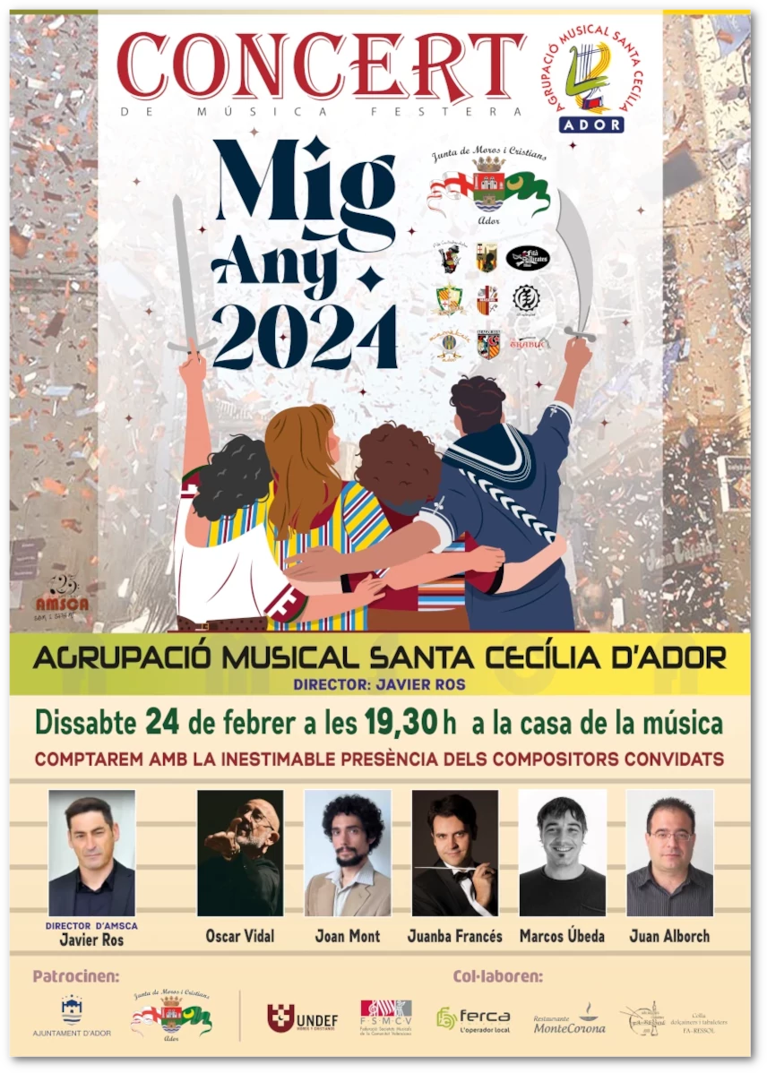 Cartell del concert de Mig Any, febrer 2024