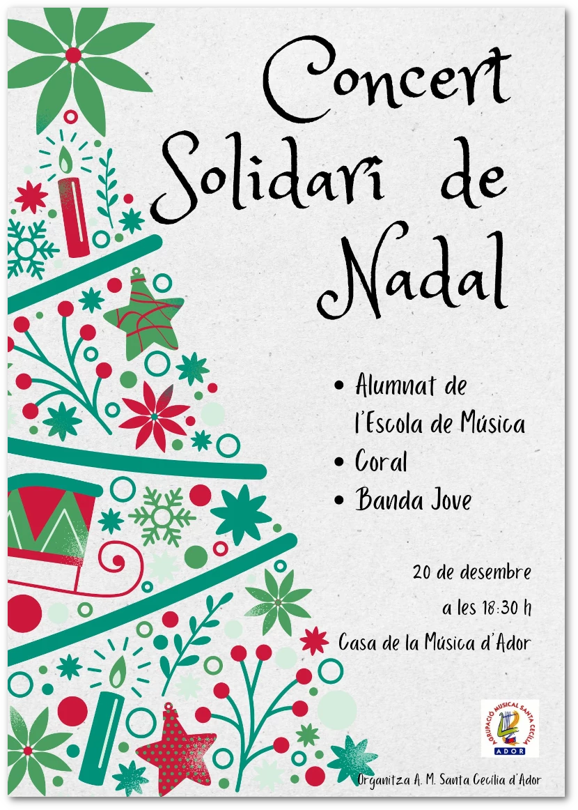 Cartell informatiu Concert Solidari de Nadal