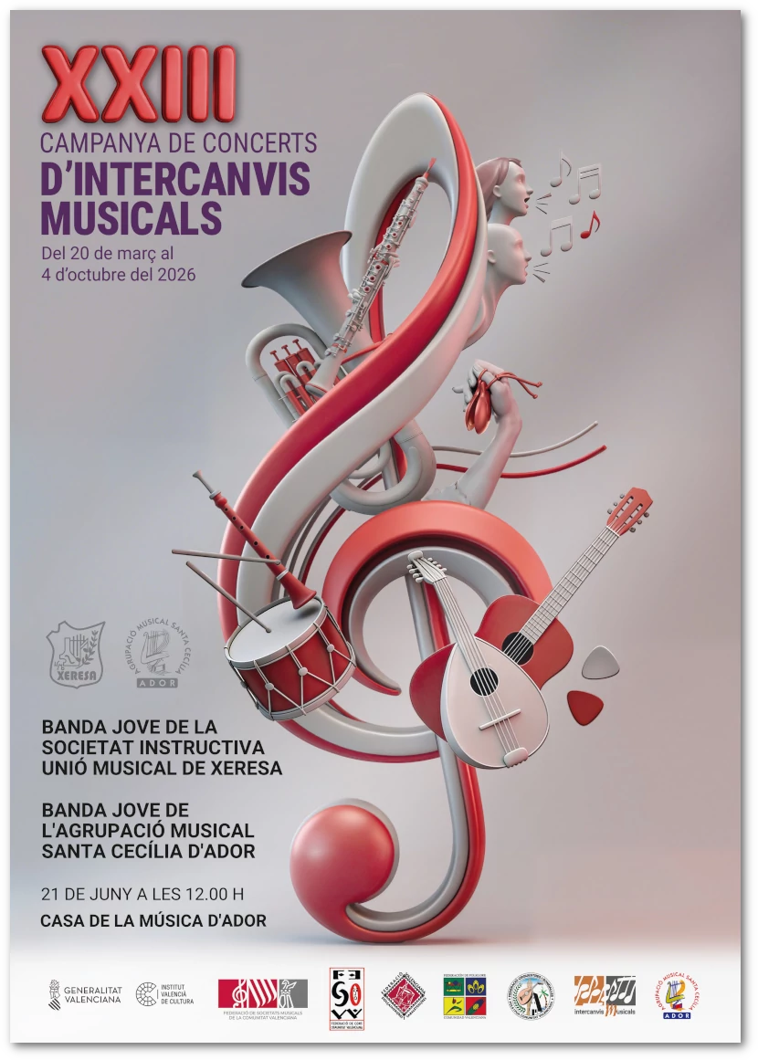 Cartell informatiu XXII Campanya Concerts d'Intercanvis Musicals