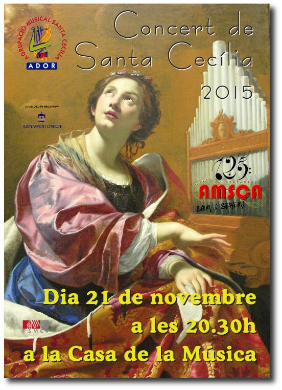 imatges de Santa Cecilia de la portada del programa de mà del concert de 2015