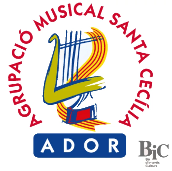 imatge que representa el logo de l'agrupació Musical Santa Cecília d'Ador